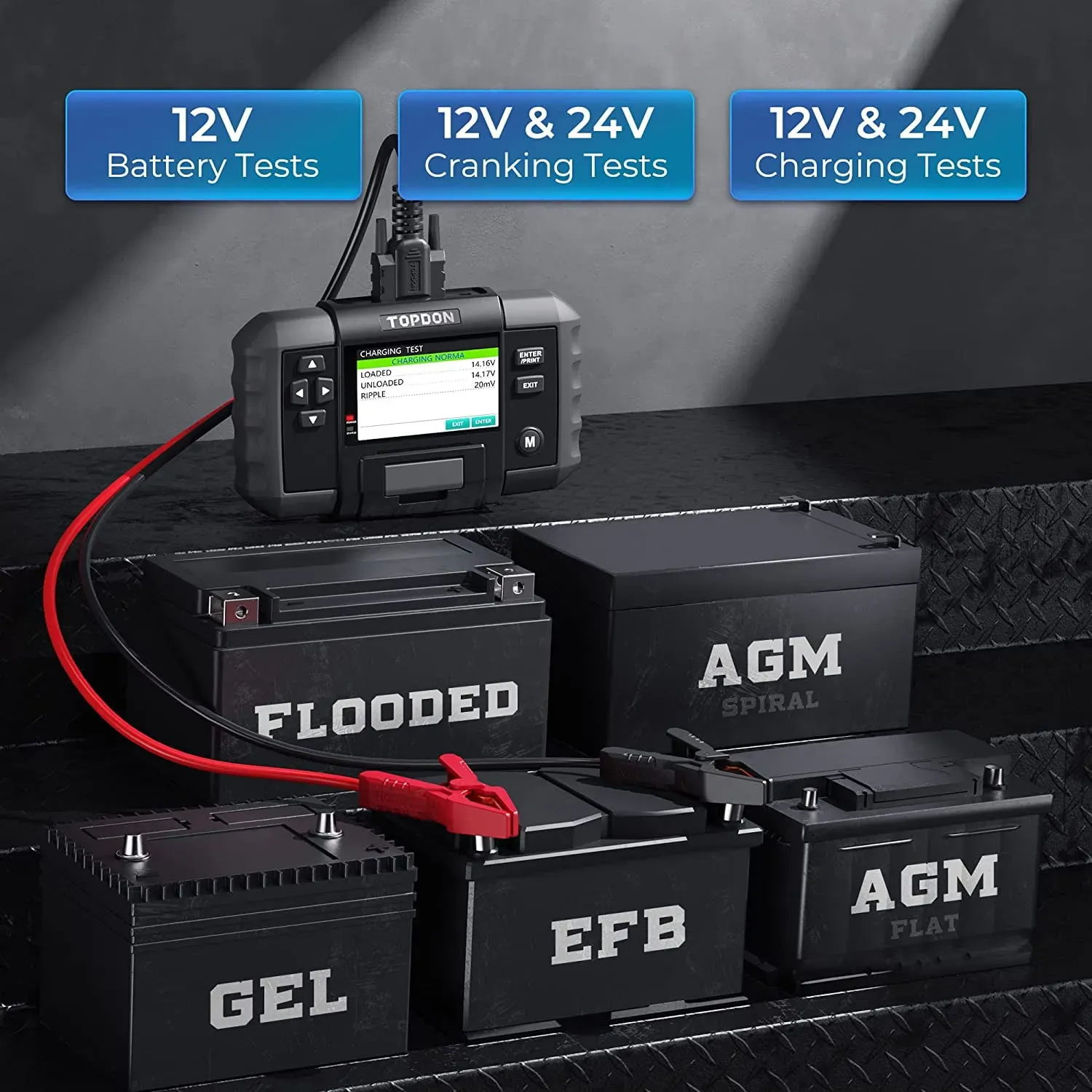 BattCheck Pro battery tester with built-in printer in UK workshop